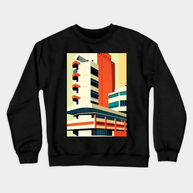 Minimalist City House Crewneck Sweatshirt by maxcode